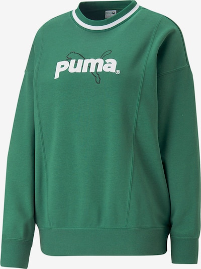 PUMA Sports sweatshirt 'TEAM' in Green / Black / White, Item view