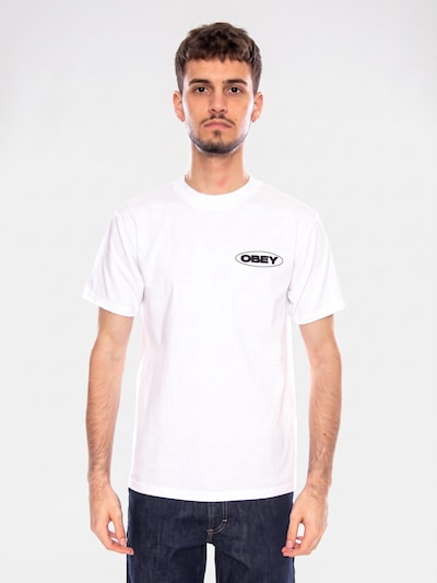 Obey Shirt 'Global Impact Tee White' in S in de kleur Wit, Productweergave