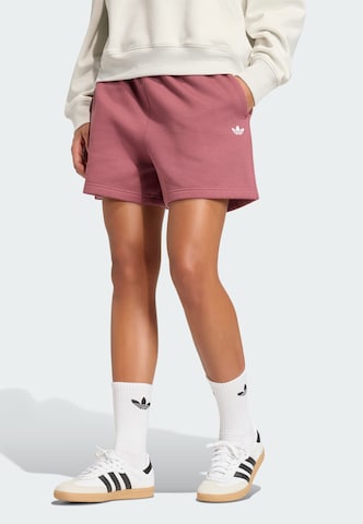 ADIDAS ORIGINALS Loose fit Trousers 'Essentials' in Red: front