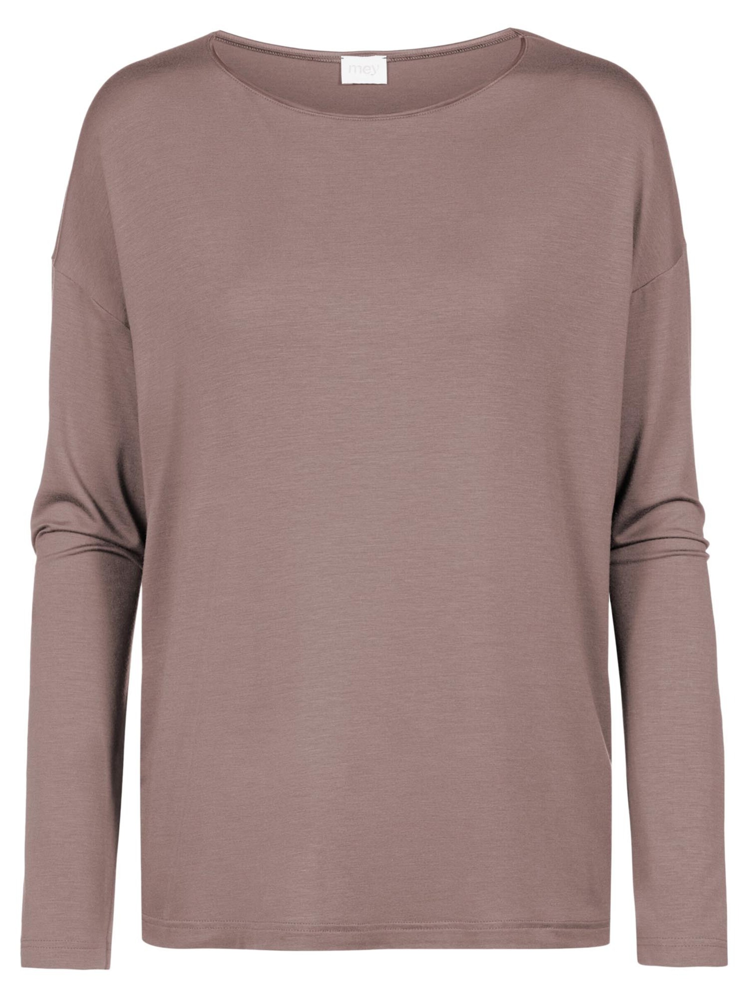 Mey Pajama Shirt 'Pure Chic' in Brown: front