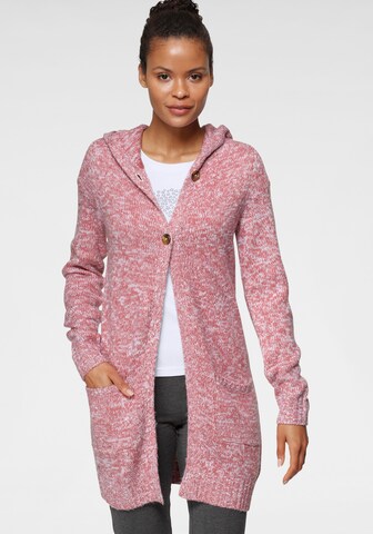 KangaROOS Knit Cardigan in Pink: front