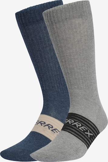 ADIDAS TERREX Sportsocken in blau / graumeliert / schwarz / weiß, Produktansicht