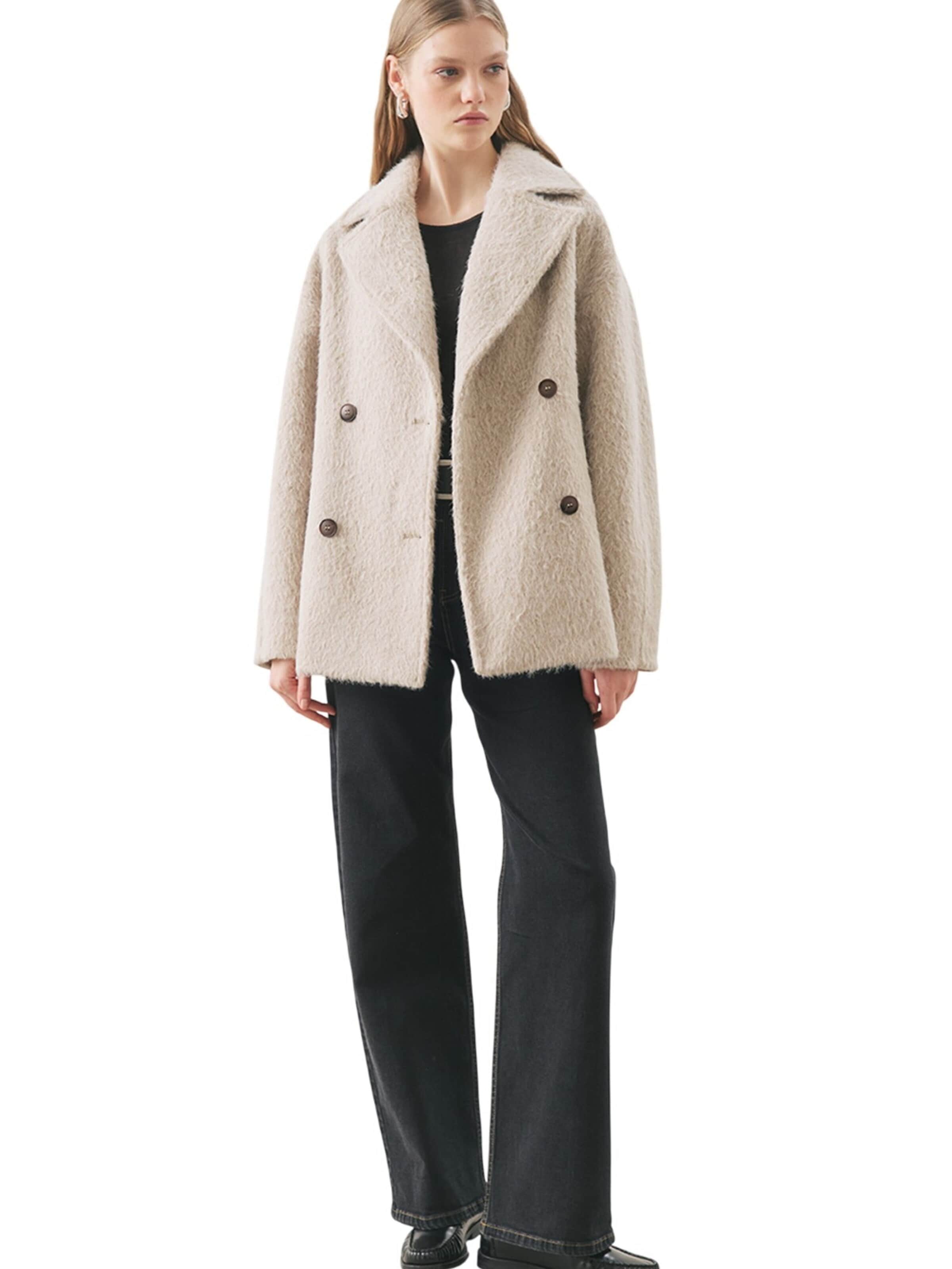 MANUKA Winterjacke in S-M in beige, Produktansicht