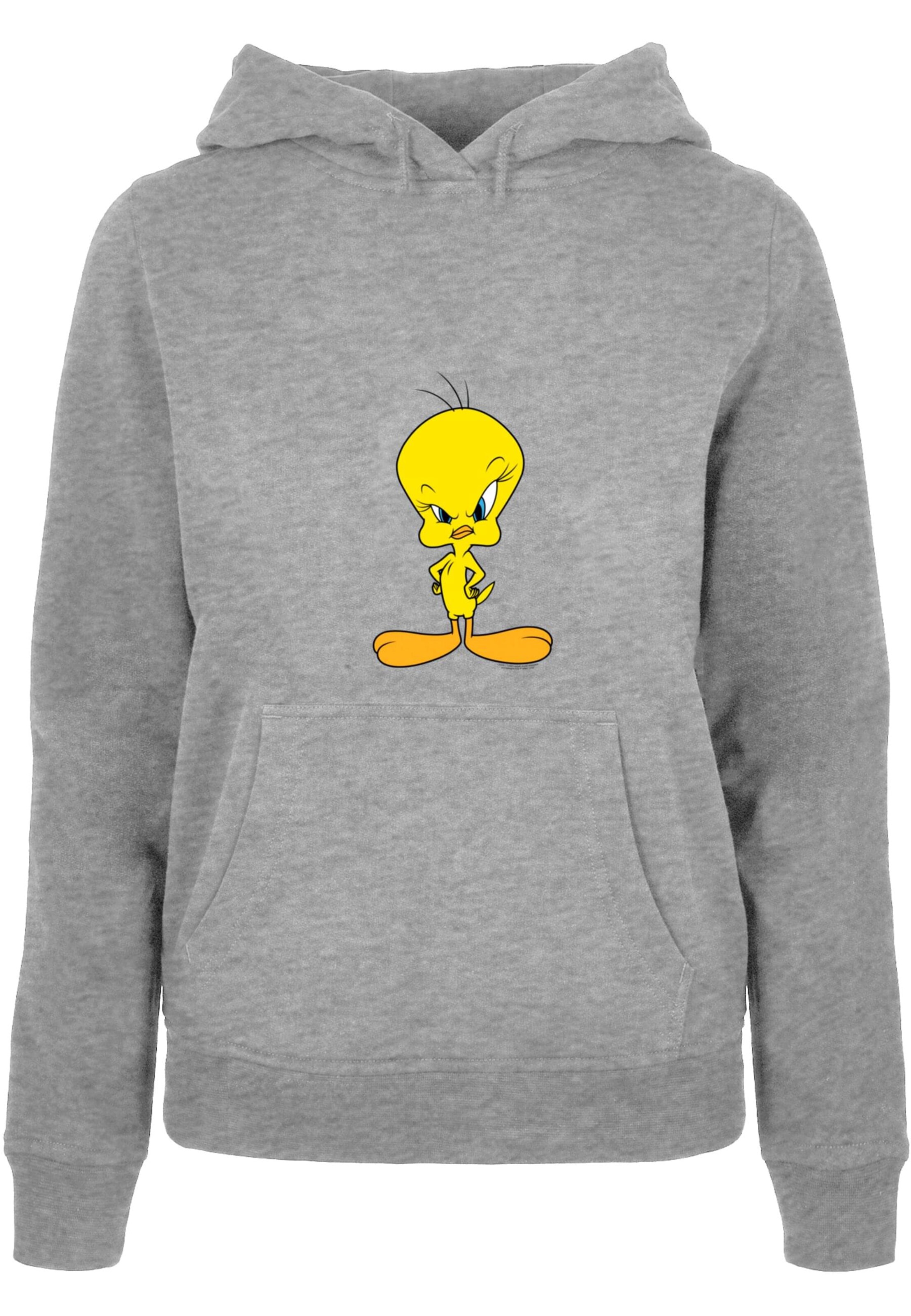 ABSOLUTE CULT Sweatshirt 'Looney - Tunes Angry Tweety' in Grey: front