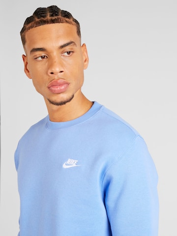 Nike Sportswear Regularny krój Bluzka sportowa 'Club Fleece' w kolorze niebieski