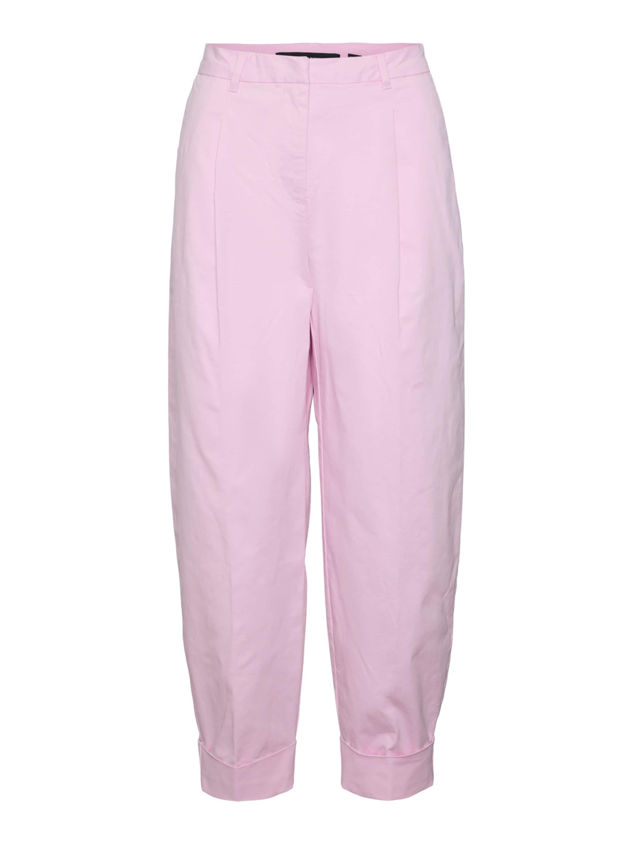 VERO MODA Tapered Pleat-Front Pants 'Aviaya' in Purple: front