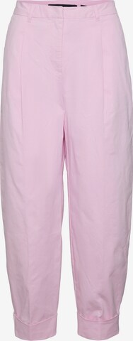 VERO MODA Tapered Pleat-Front Pants 'Aviaya' in Purple: front