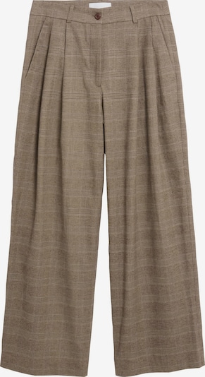 ARMEDANGELS Hose CHECK WIDE PLEATED in 42 in taupe, Produktansicht