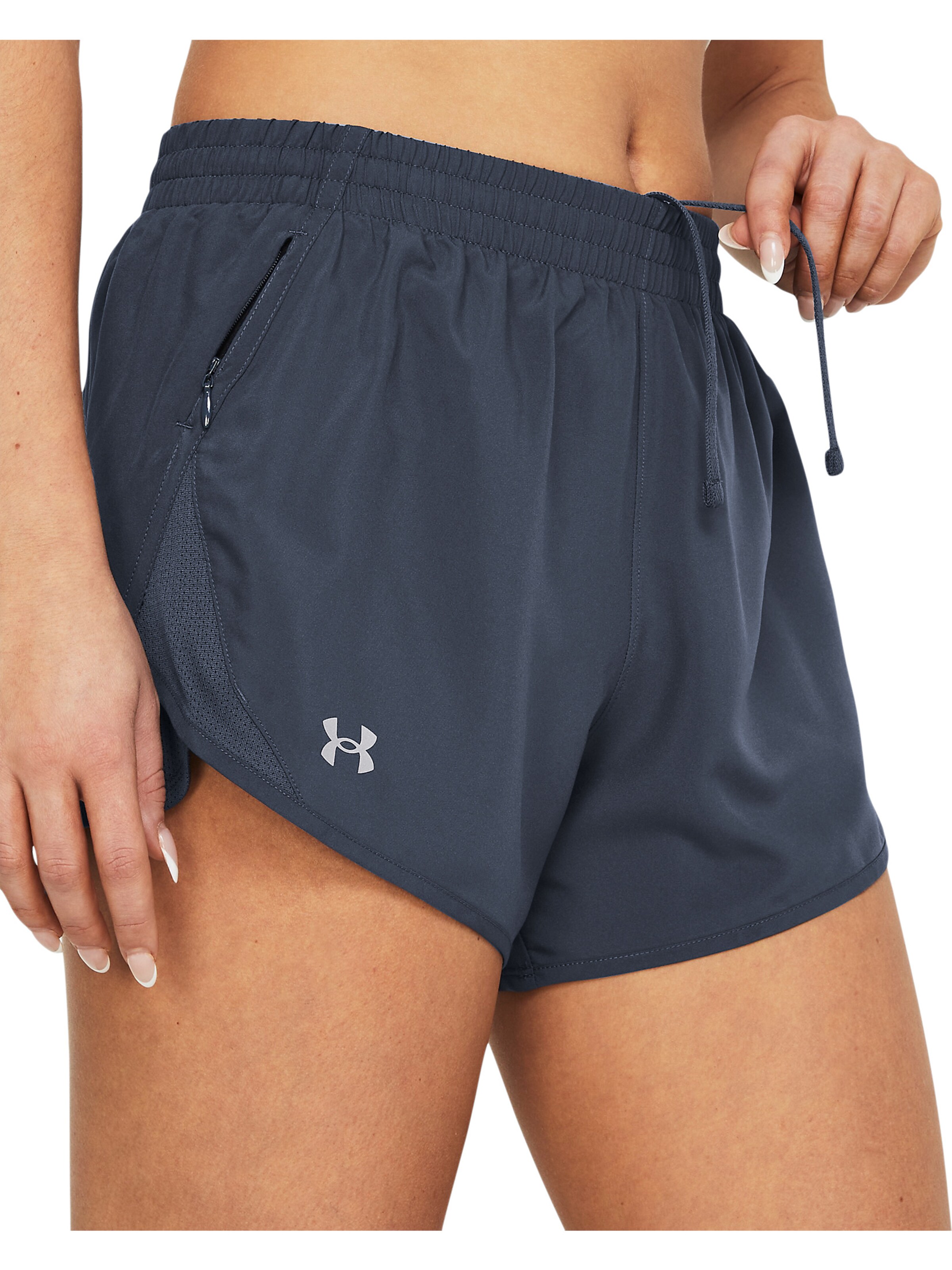 UNDER ARMOUR Regular Sportbroek 'Fly By 3'' in Grijs