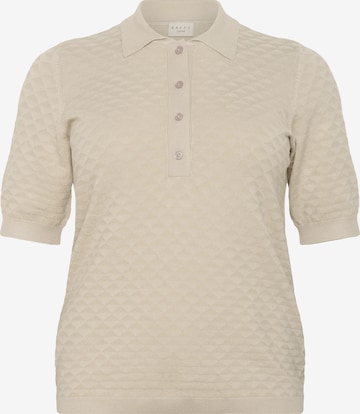 T-shirt 'Oliviana' KAFFE CURVE en beige : devant