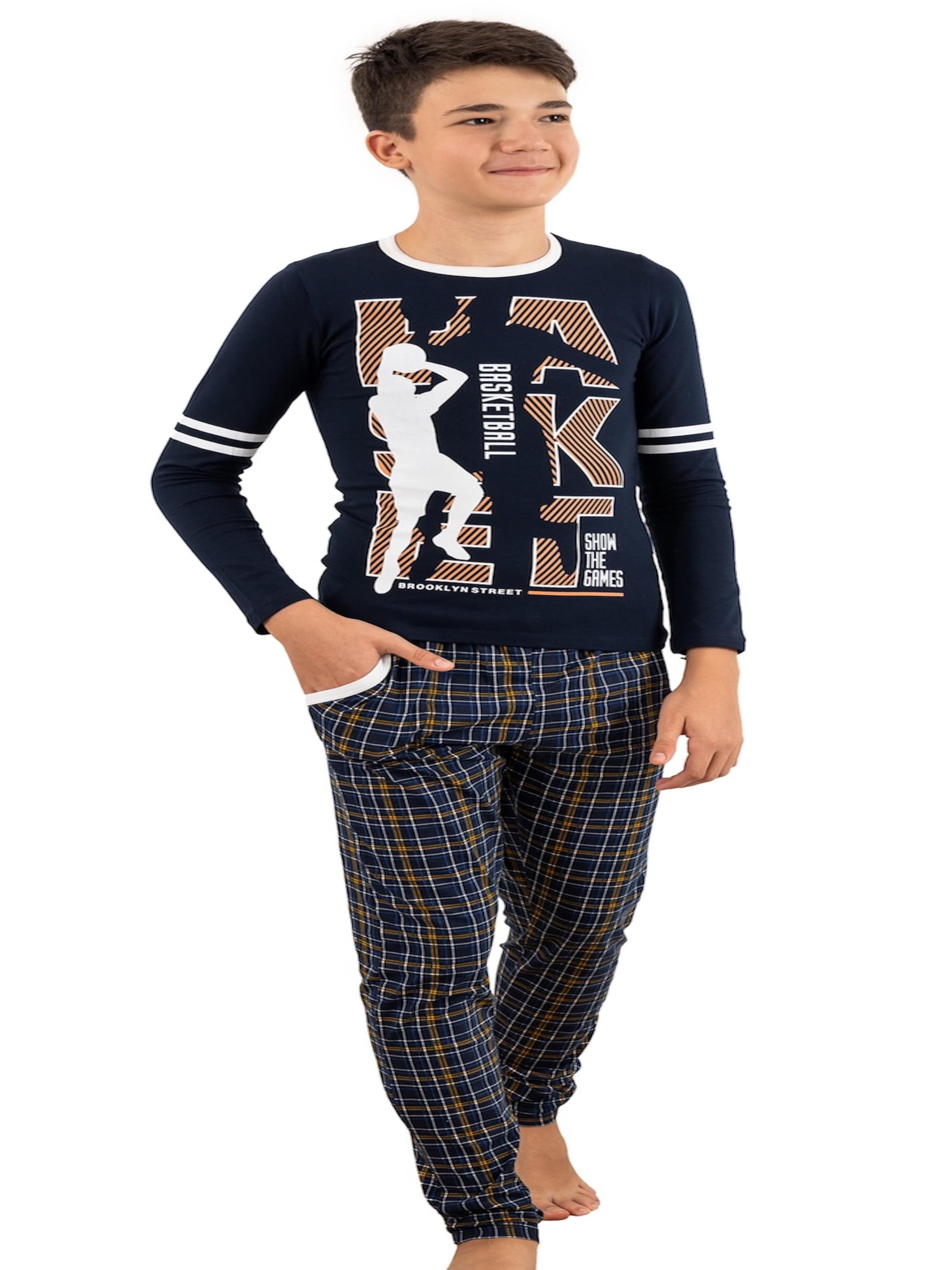 LOREZA - Pijama 'Jungen Schlafanzug Dylan' en azul: frente
