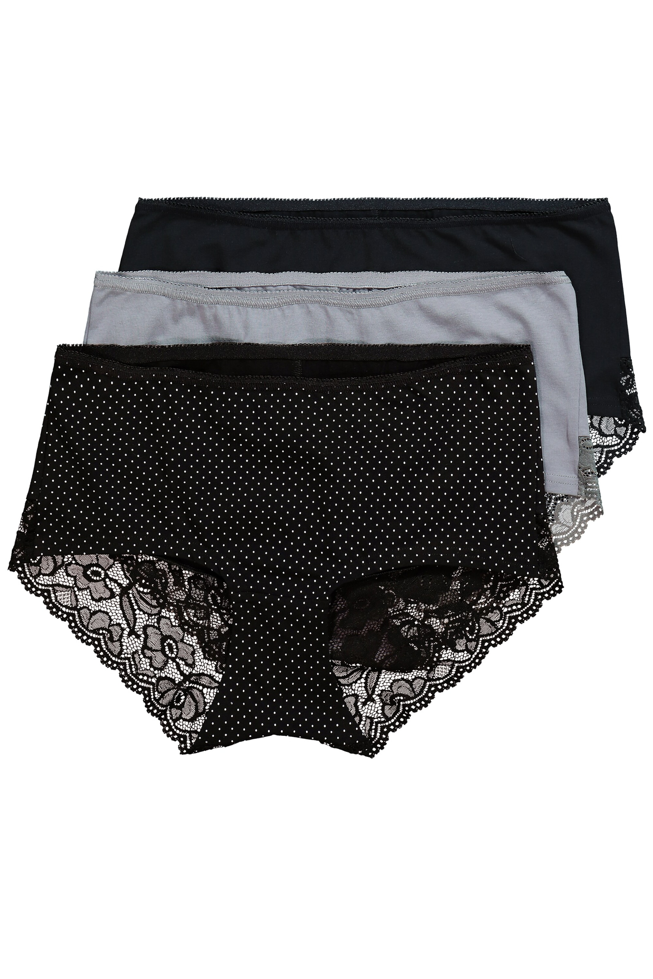 Ulla Popken Slip in Zwart: voorkant