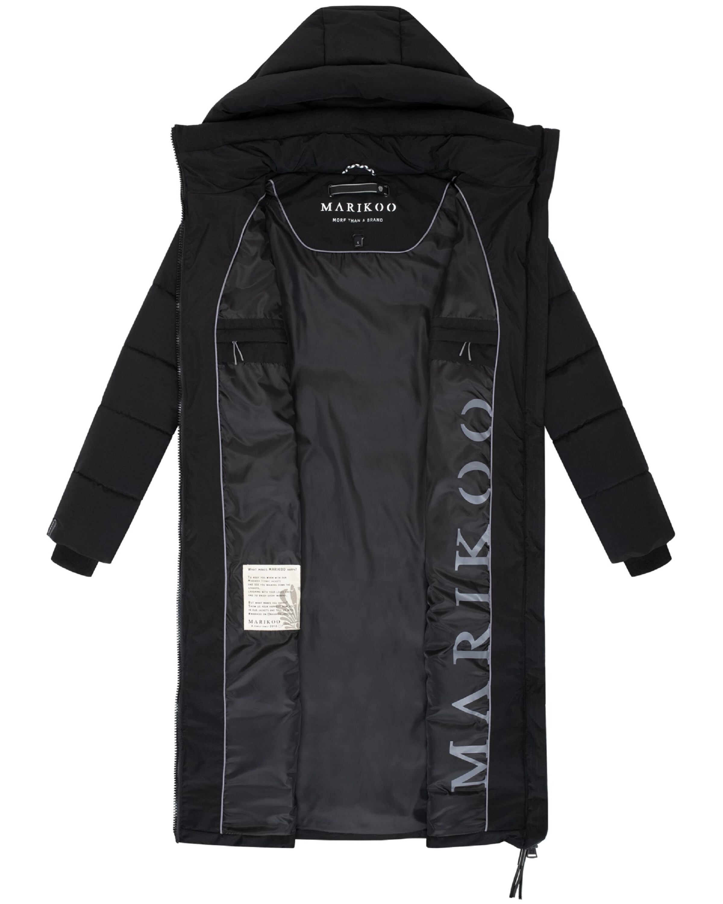 MARIKOO Winter Coat 'Lanitaa XVI' in Black