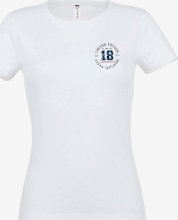 RMK Shirt 'College 18' in Weiß: Vorderseite