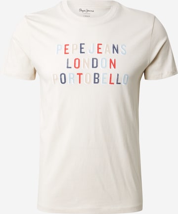 Pepe Jeans - Camisa 'ELSON' em branco: frente