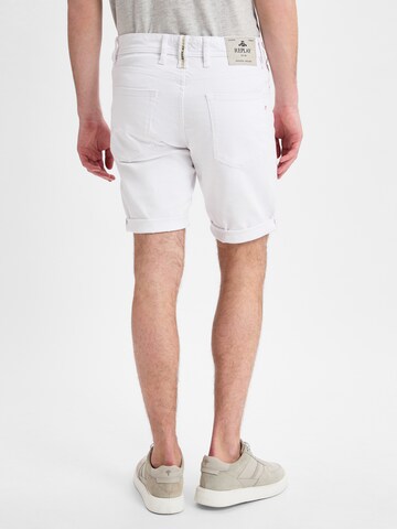 REPLAY Regular Broek in Wit