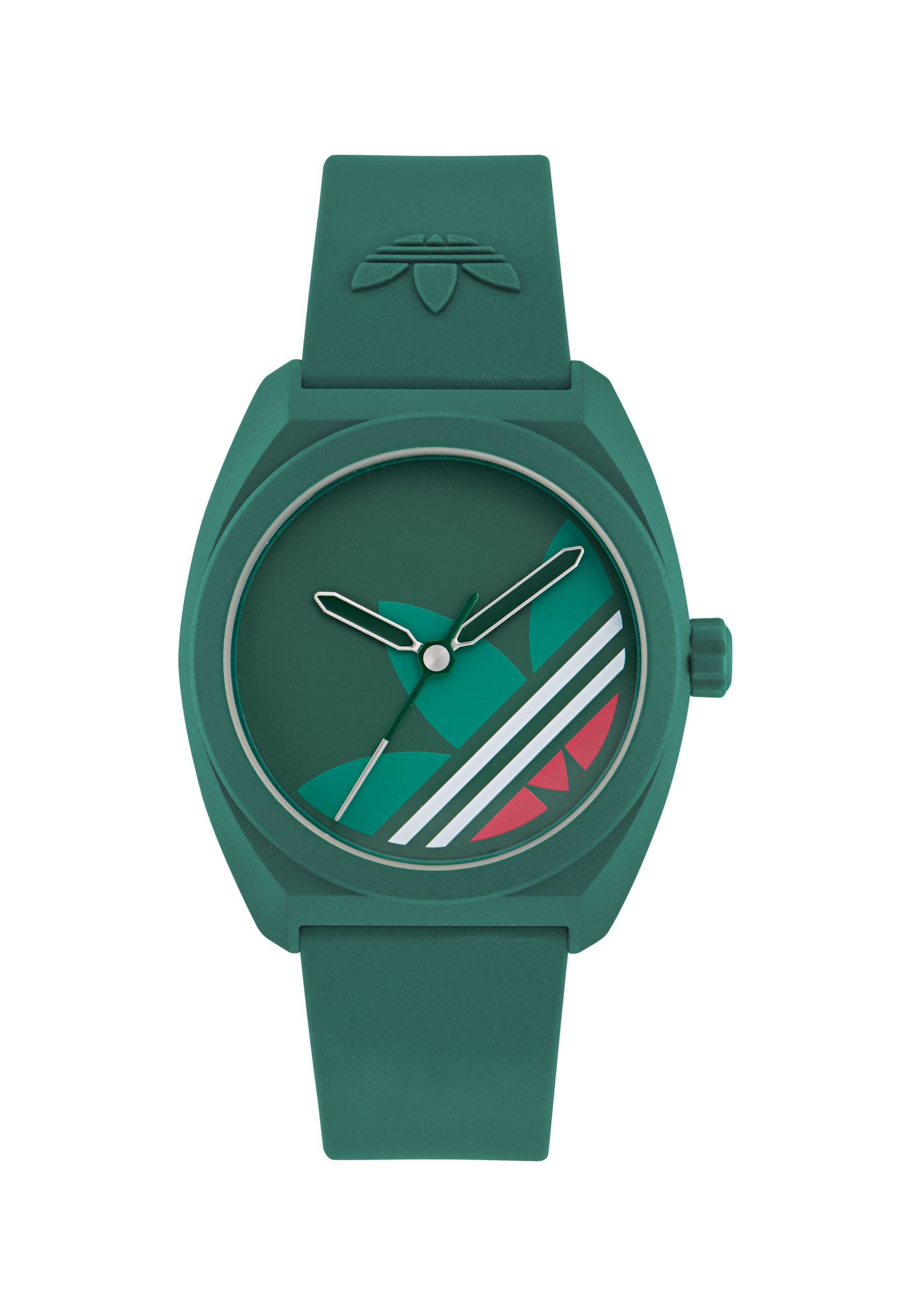 ADIDAS ORIGINALS Analoog horloge 'PROJECT THREE' in Groen: voorkant