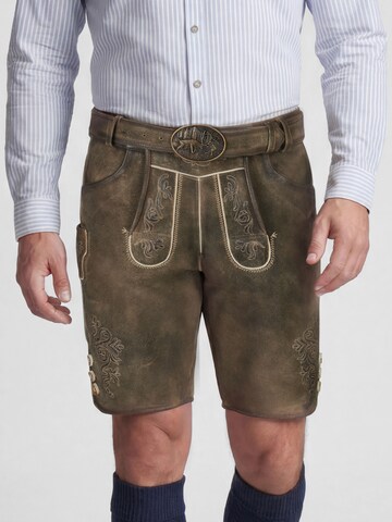 Regular Pantalon folklorique 'TG-Kaisheim' SPIETH & WENSKY en marron : devant