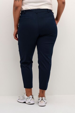 KAFFE CURVE Skinny Hose in Blau