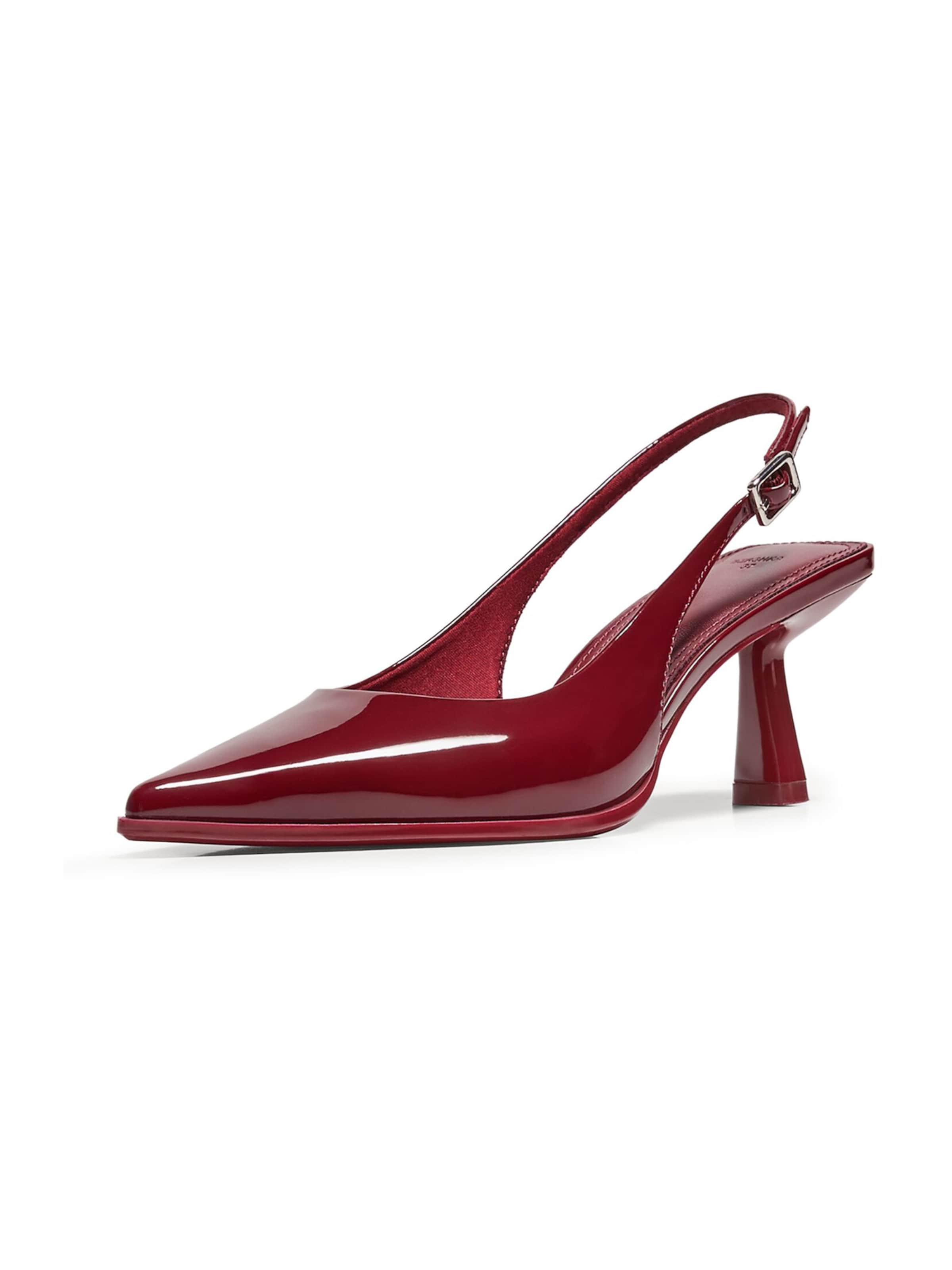 Bershka Lodičky s otvorenou pätou - Červená: predná strana