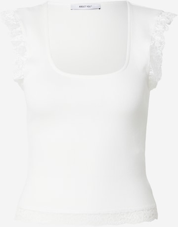 ABOUT YOU - Top 'Camille' en blanco: frente