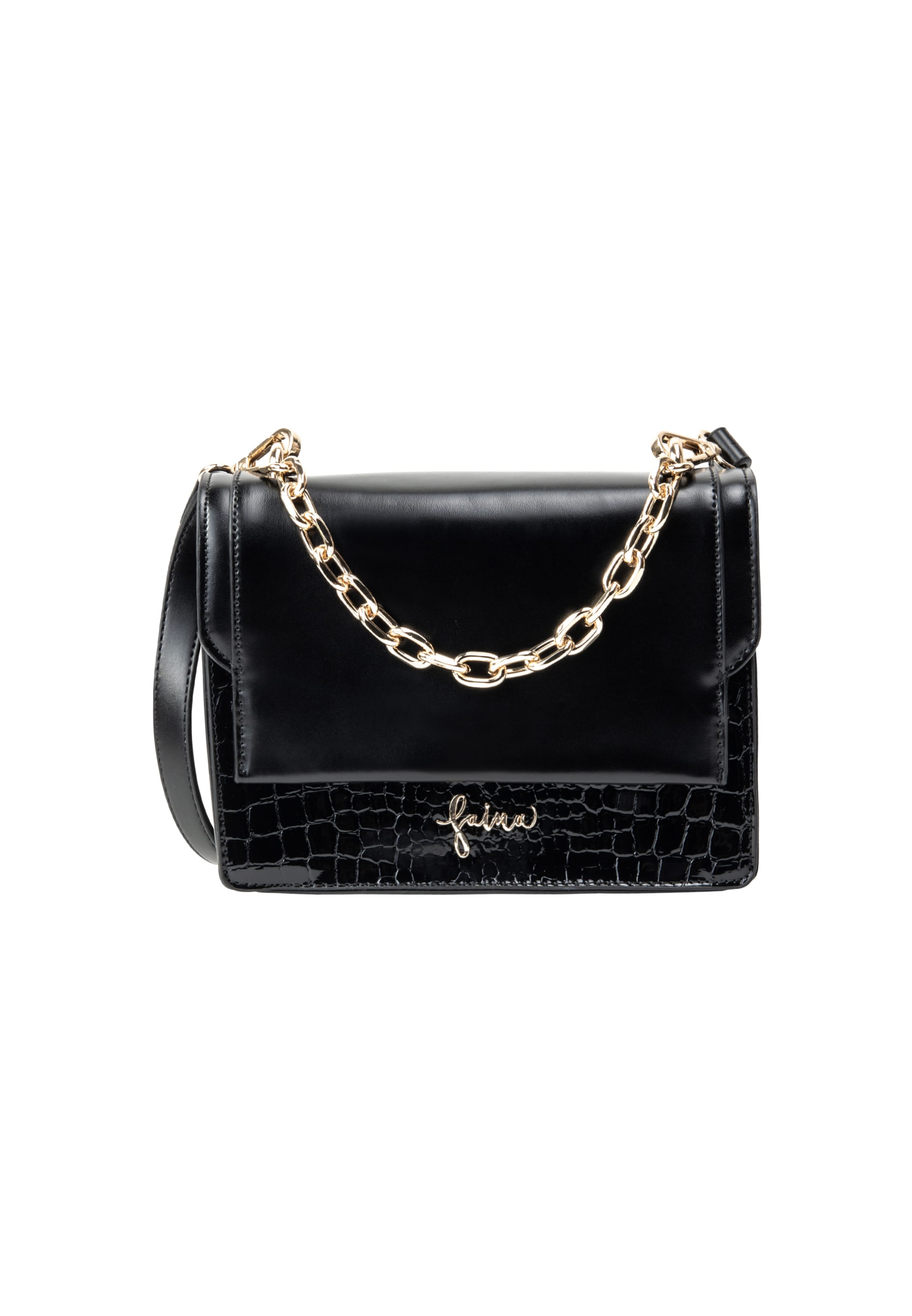 faina Handtas in Zwart: voorkant