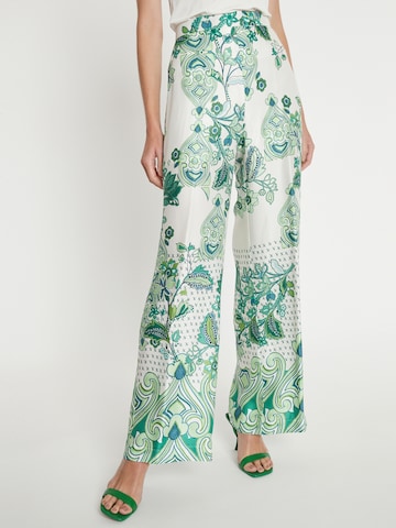 Ana Alcazar Wide leg Pantalon ' Lasiha ' in Wit: voorkant