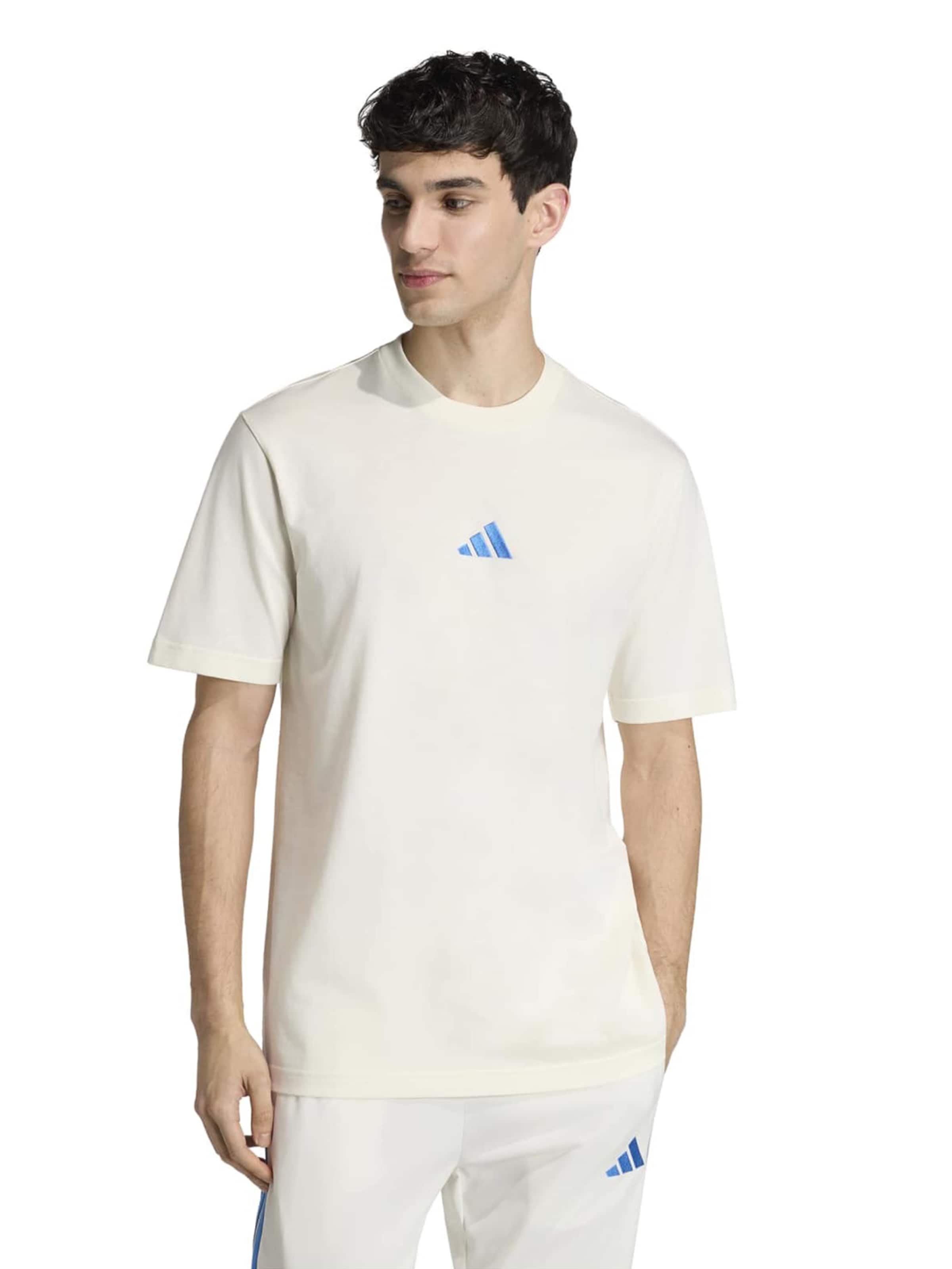 ADIDAS SPORTSWEAR Функционална тениска 'Essentials' в бяло: отпред