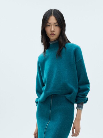 MANGO Sweter 'REBECCA' w kolorze zielony: przód