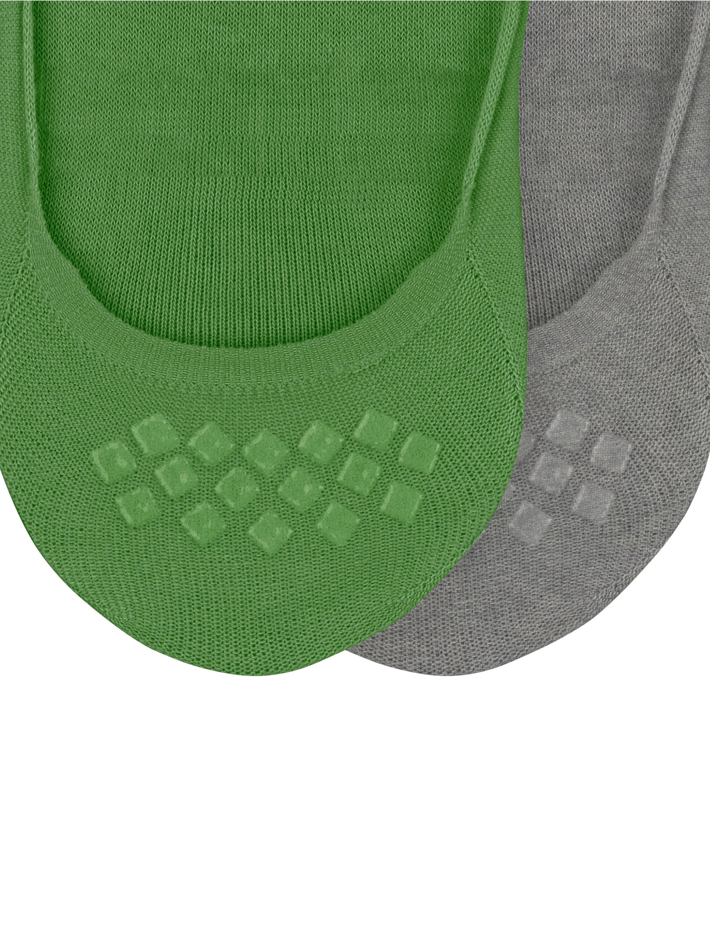 BURLINGTON Ankle Socks 'Everyday 2-Pack' in Green: front