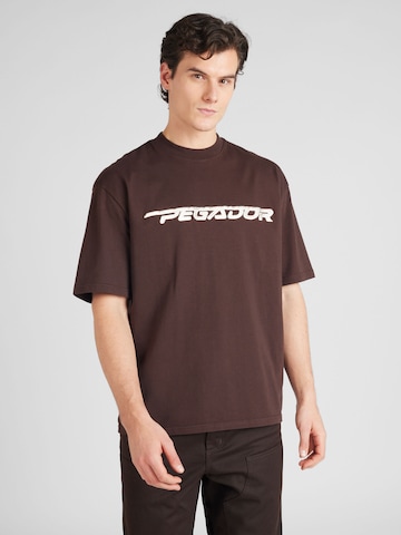 Pegador Shirt 'MANOR' in Bruin: voorkant