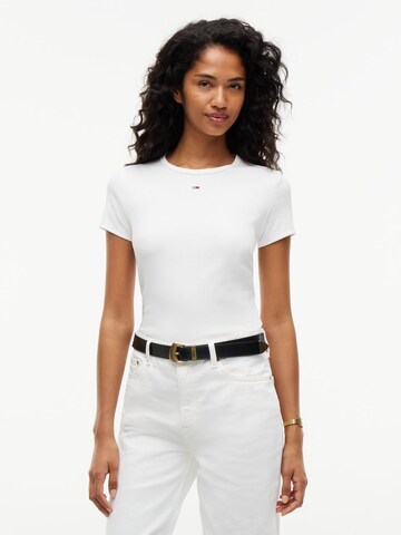 T-shirt 'ESSENTIAL' Tommy Jeans en beige : devant