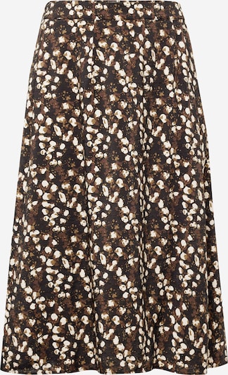 Object Curve Skirt 'LEONORA' in Brown / Light brown / Black / White, Item view