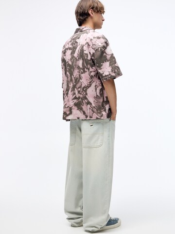 Pull&Bear Comfort fit Button Up Shirt in Pink