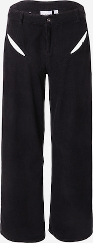 The Ragged Priest Wide leg Broek in Zwart: voorkant