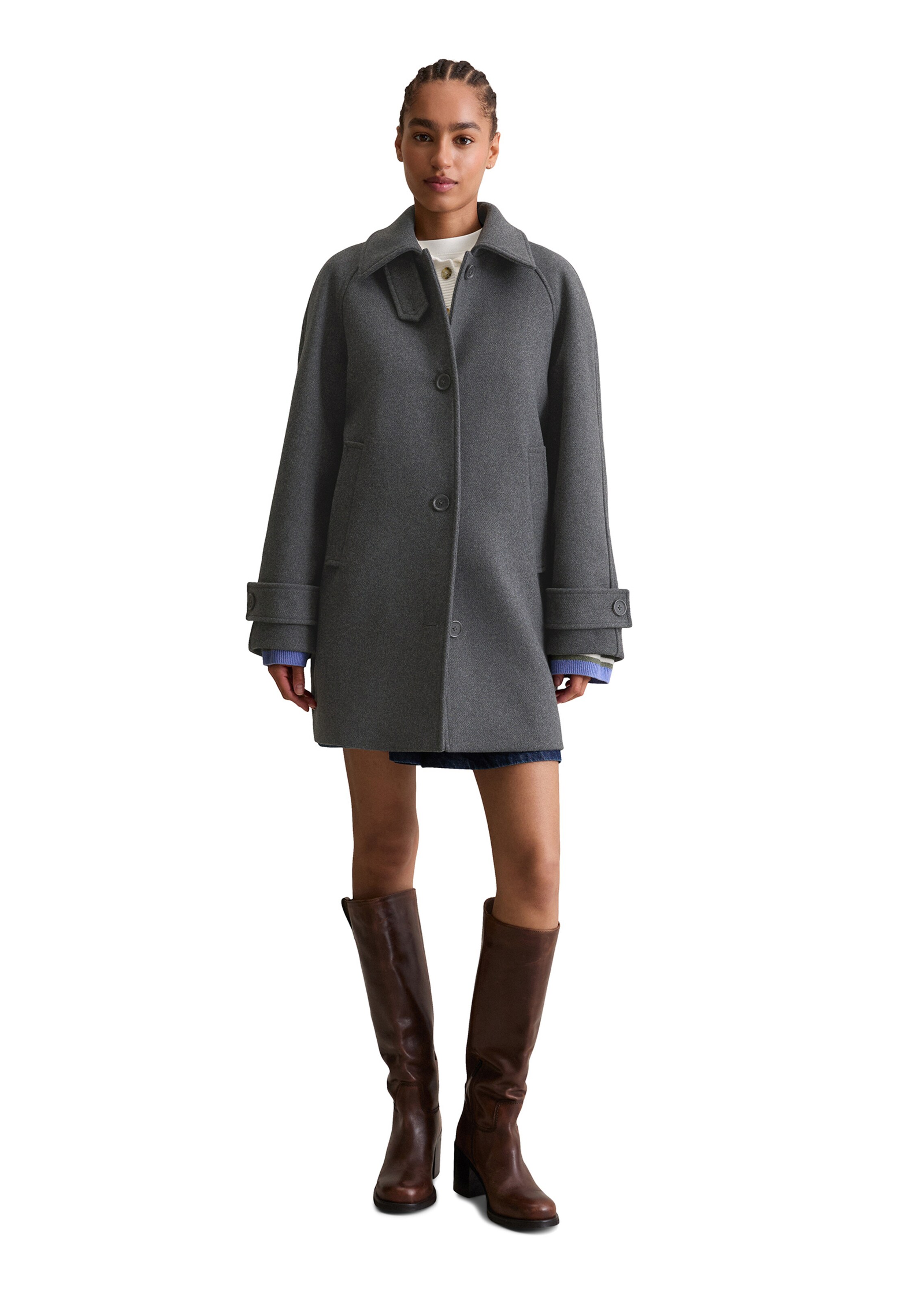 Marc O'Polo DENIM Mantel in Grau