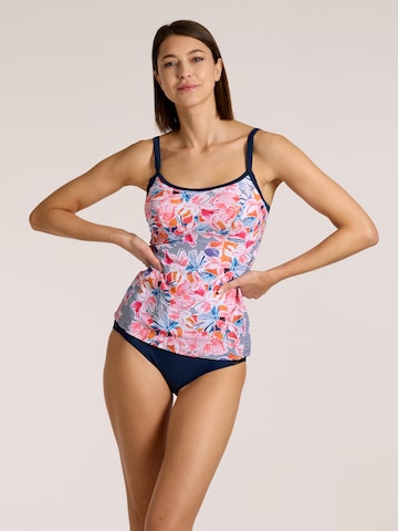 SUNMARIN Bralette Tankini 'Navy Bloom' in Blue