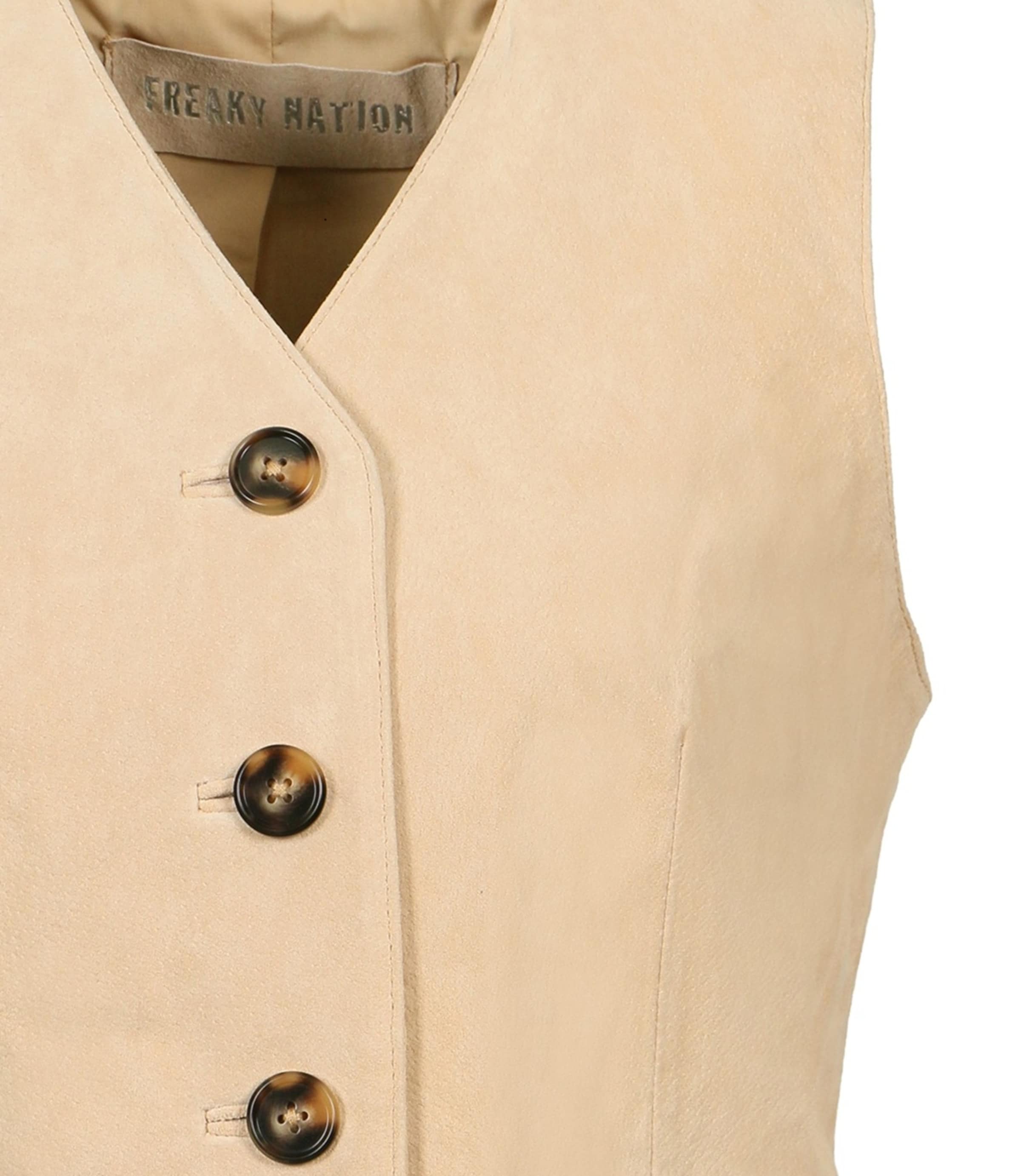 Gilet ' Lederweste ' di FREAKY NATION in bianco