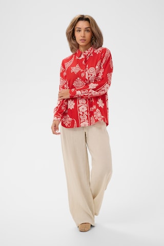 Cream Blouse 'Gianna' in Rood