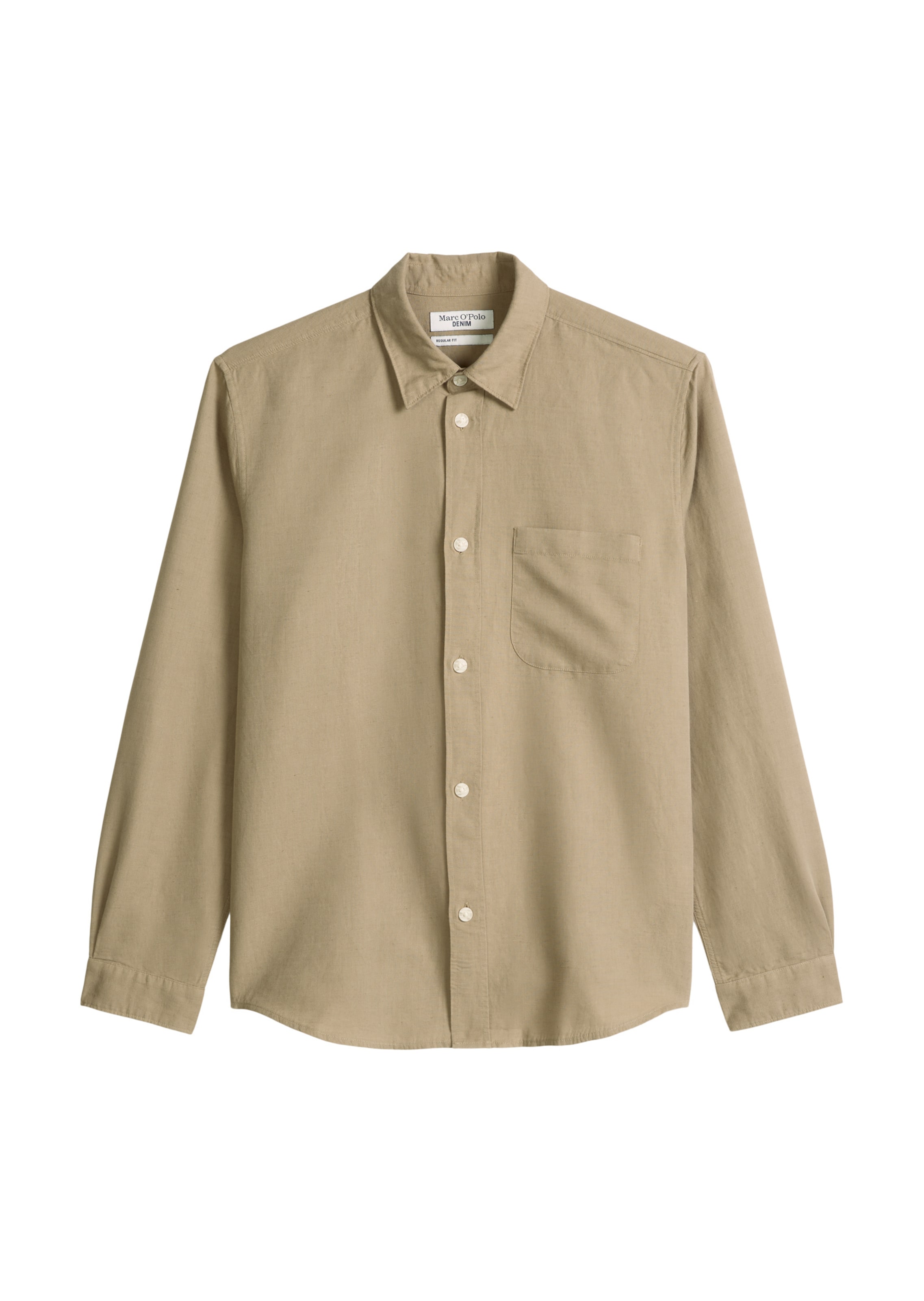 Marc O'Polo DENIM Button Up Shirt in Brown: front