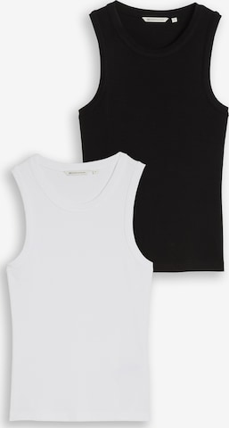 Top de la TOM TAILOR DENIM pe negru: față