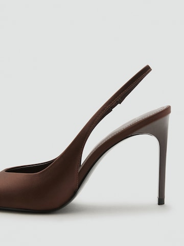 MANGO Slingpumps 'Mica' i brun