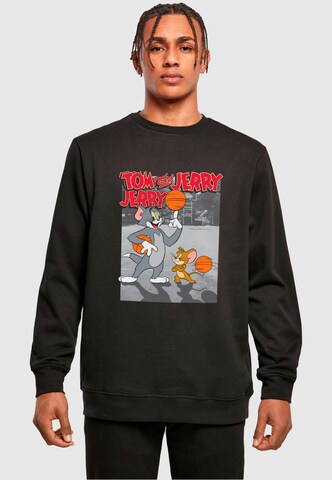ABSOLUTE CULT Sweatshirt 'Tom and Jerry - Basketball Buddies' in Black: front