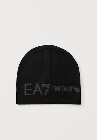 Berretto di EA7 Emporio Armani in nero: frontale