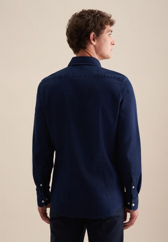 SEIDENSTICKER Slim Fit Businesshemd 'Schwarze Rose' in Blau