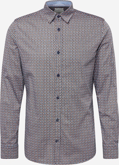 TOM TAILOR Overhemd in de kleur Navy / Lichtblauw / Pasteloranje / Offwhite, Productweergave