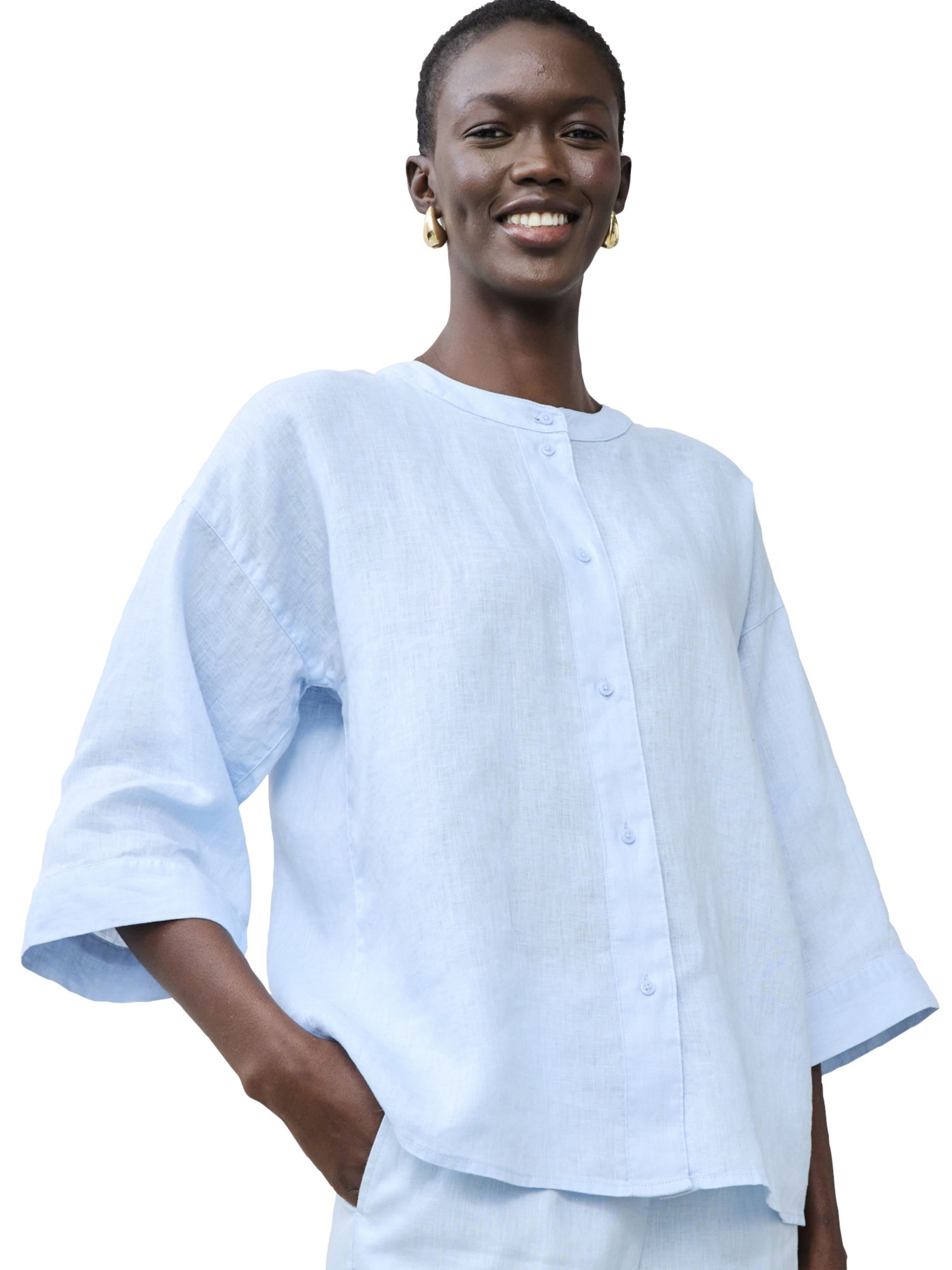 bonprix Bluse in Blau: Vorderseite