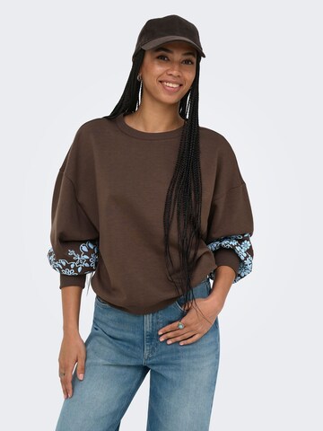 Sweat-shirt 'ONLBrooke' ONLY en marron