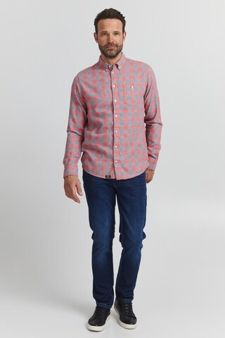 FQ1924 Regular fit Button Up Shirt 'YUNUS' in Red