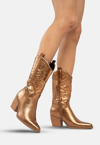 Stivale da cowboy di Elara in oro